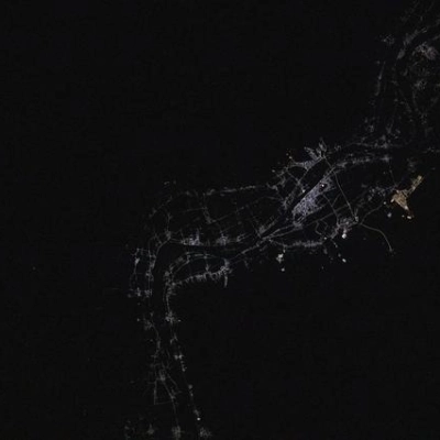 Luxor, a 4,000-year-old city in Egypt, pictured from the International Space Station