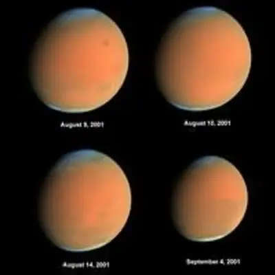 Four Views of Martian Global Dust Storm