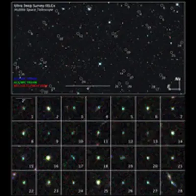 Compass and Scale Image for CANDELS Ultra Deep Survey Image