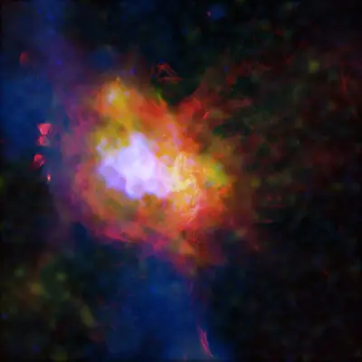 Sagittarius A East - A supernova remnant located near the center of the Milky Way.