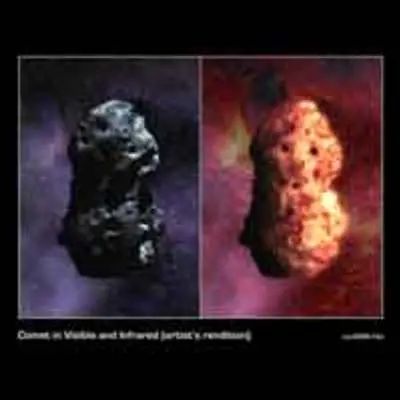 Visible and Infrared Views of Comet Tempel 1 (Artist's Concept)
