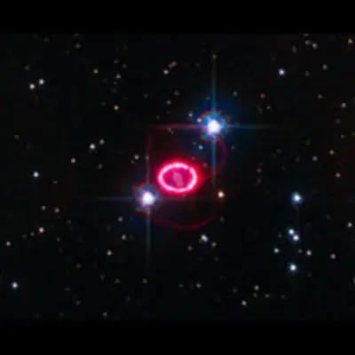 Shocked Region Around SN 1987A