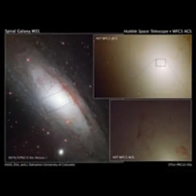 Hubble Observes Blue Stars in Andromeda's Core