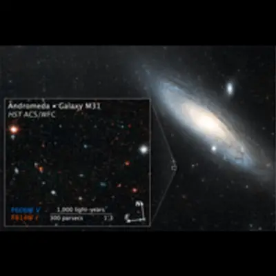 Compass and Scale Image of Andromeda