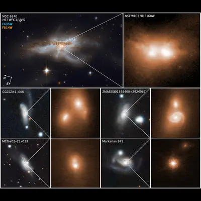 Compass Image for Merging Galaxies
