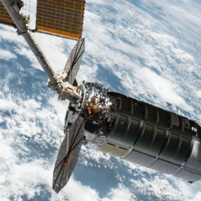 Northrop Grumman's Cygnus XL cargo craft approaches the International Space Station