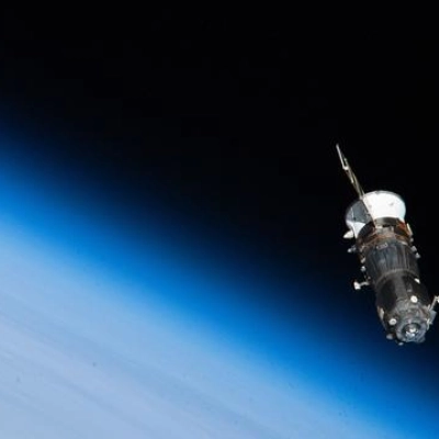 The trash-packed Progress 93 cargo spacecraft departs the International Space Station