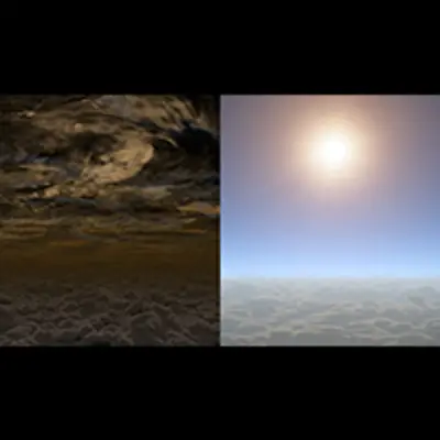 Artist's Illustration of Clear Skies on Exoplanet HAT-P-11b