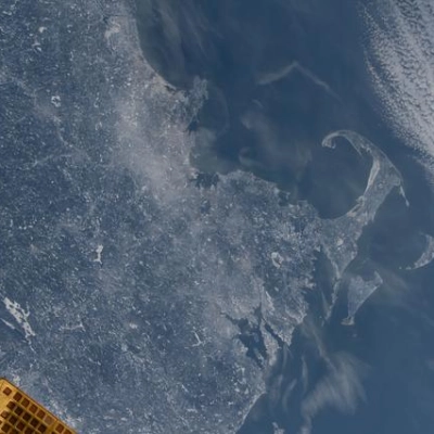 The wintry landscape of the southern New England region of the United States
