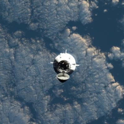 The SpaceX Dragon spacecraft carrying Axiom Mission 4 approaches the International Space Station