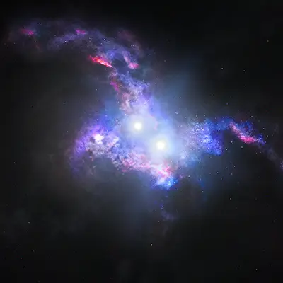 Double Quasars Illustration