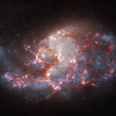 NGC 1385 - Galaxy gallery: Sixteen galaxies including spirals, ellipticals, and irregulars.