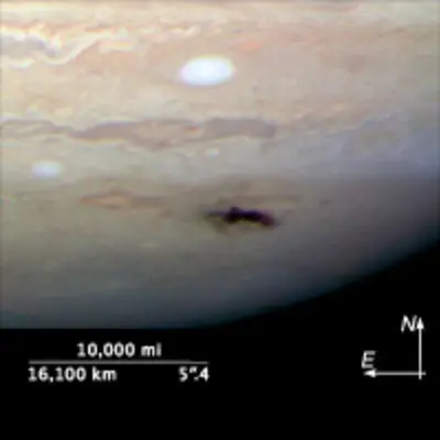 Compass and Scale Image of Jupiter