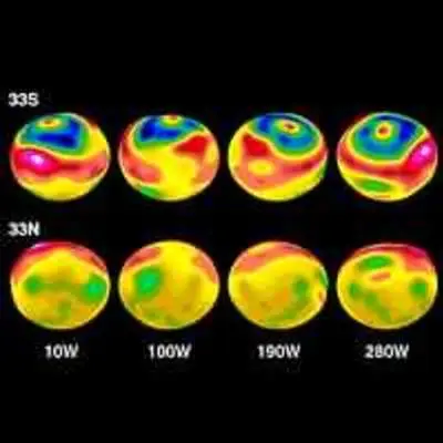 Topographic Map of Vesta's Surface Modeled onto Elliptical Shape