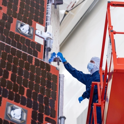 Roman Space Telescope Solar Array Cleaning