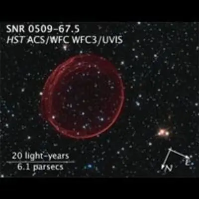 Compass and Scale Image of SNR 0509