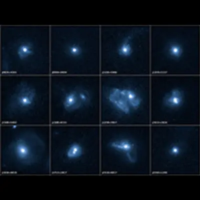 Outflows from 12 Merging Galaxies