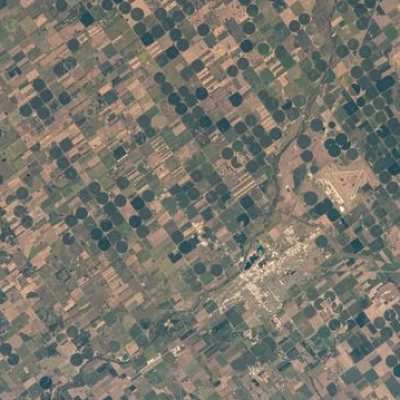Great Bend, Kansas, pictured from the International Space Station