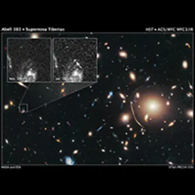 Remote Supernova Magnified by Massive Galaxy Cluster Abell 383