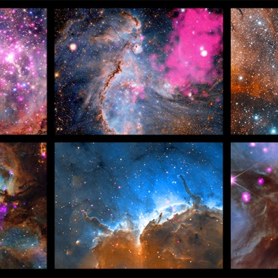 Spring Collection - A collection of spring-themed images is meant to celebrate the "flowering" that occurs throughout space.