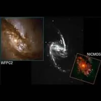 Three Views of Barred Spiral Galaxy NGC 1365