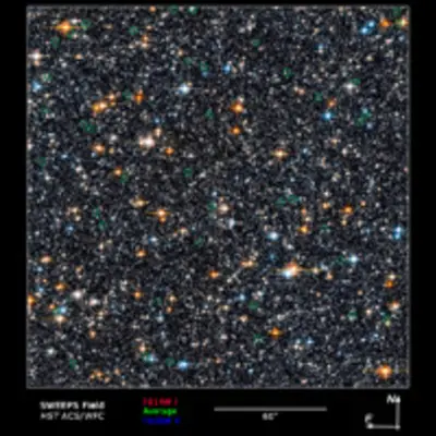 Compass and Scale Image of Hubble SWEEPS Field
