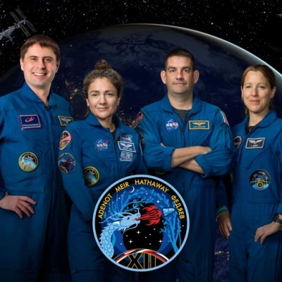 The four members of NASA's SpaceX Crew-12 mission to the International Space Station