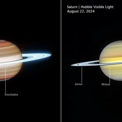 Saturn (Webb NIRCam and Hubble WFC3/UVIS)
