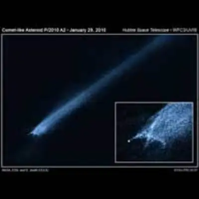 Hubble Views of Comet-like Asteroid P/2010 A2