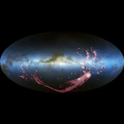 All-sky View of the Magellanic Stream (Radio/visible-light)