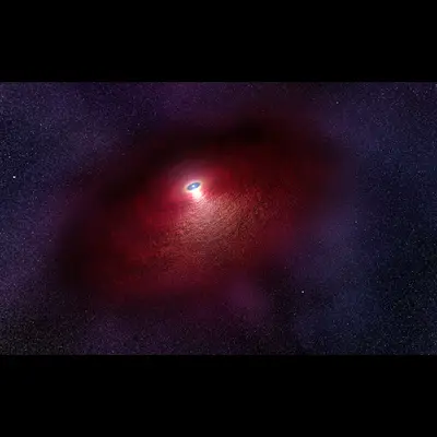 Artist's Impression of Disk Around a Neutron Star