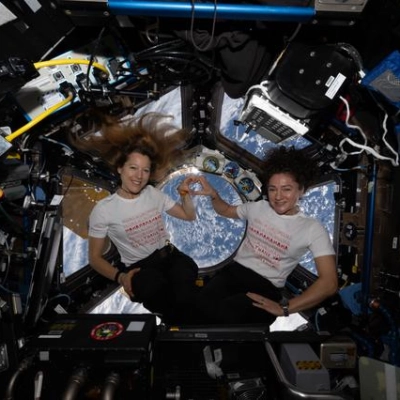Astronauts Sophie Adenot and Jessica Meir celebrate Mother's Day aboard the International Space Station