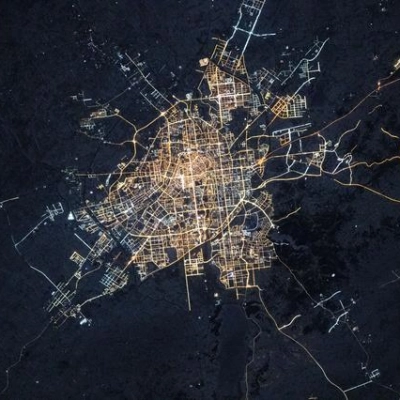 Changchun, China, is pictured from the International Space Station