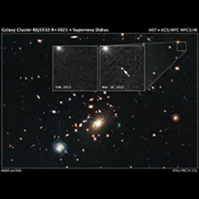 Remote Supernova Magnified by Massive Galaxy Cluster RXJ1532.9+3021