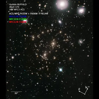 Compass Image for Abell 370