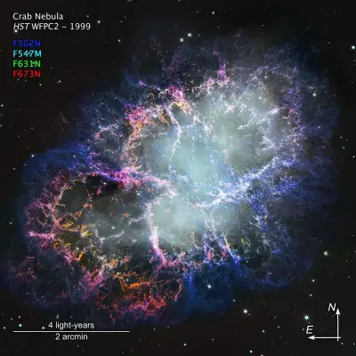 Crab Nebula (1999 Compass Image)