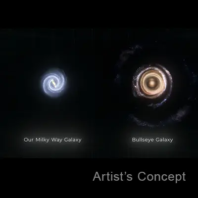 Milky Way Compared to Galaxy LEDA 1313424 (Artist’s Concept)