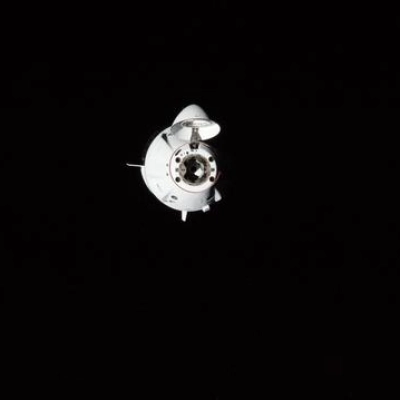 The SpaceX Dragon Endurance crew spacecraft approaches the International Space Station