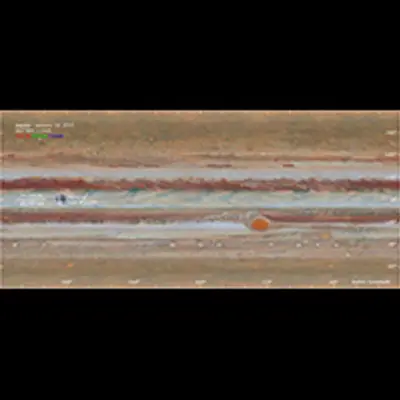 Compass and Scale Image of Jupiter