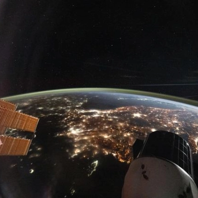 The city lights of Türkiye sparkle below the International Space Station