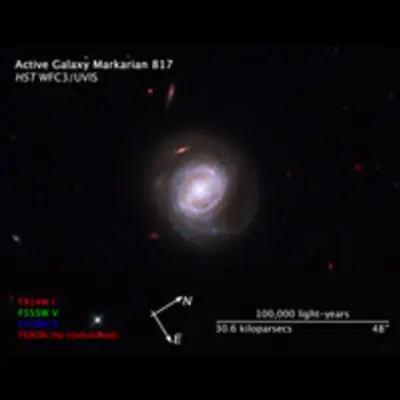 Compass and Scale Image of Markarian 817