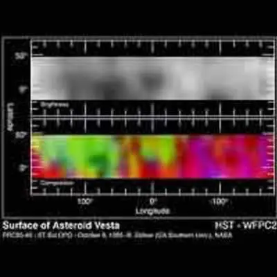 Hubble Maps the Asteroid Vesta