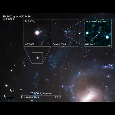 Compass Image for NGC 7424