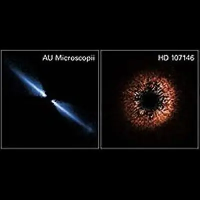 Debris Disks Around Sun-Like Stars AU Microscopii and HD 107146