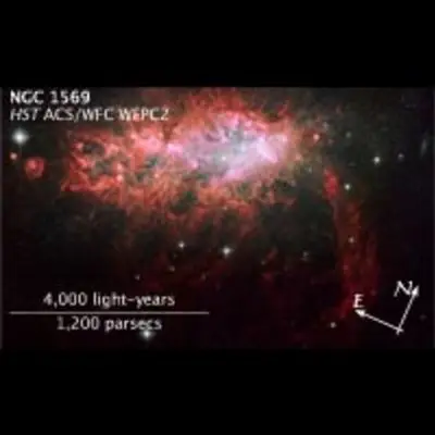 Compass and Scale Images for NGC 1569