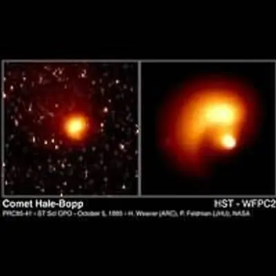 Material Ejected from Comet Hale-Bopp