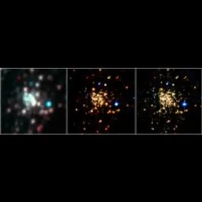 Trio of Images of the Arches Cluster