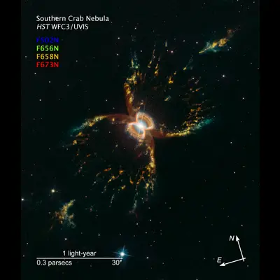 Compass Image for Southern Crab Nebula