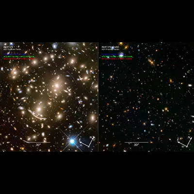 Compass and Scale Image for Abell 370 and Parallel