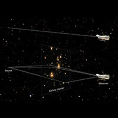 Artist's Illustration of a Giant Cosmic Magnifying Glass